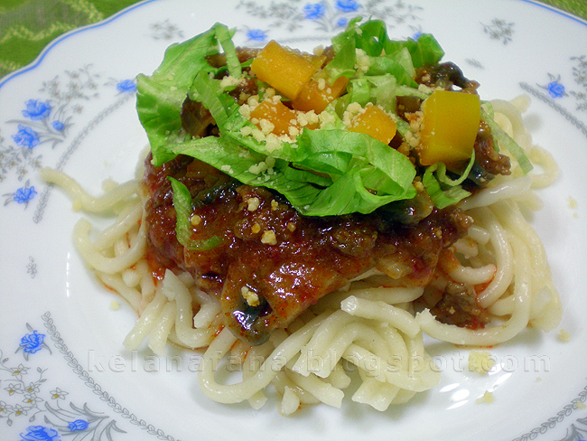 Resepi Spaghetti Simple  Kuah Pedas