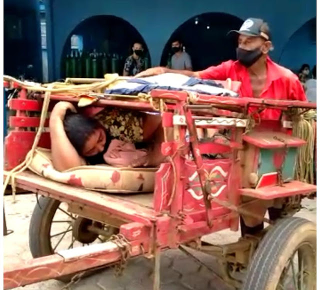 VEJA O VÍDEO – Idosa é socorrida em carroça ao Hospital Municipal de Ji-Paraná