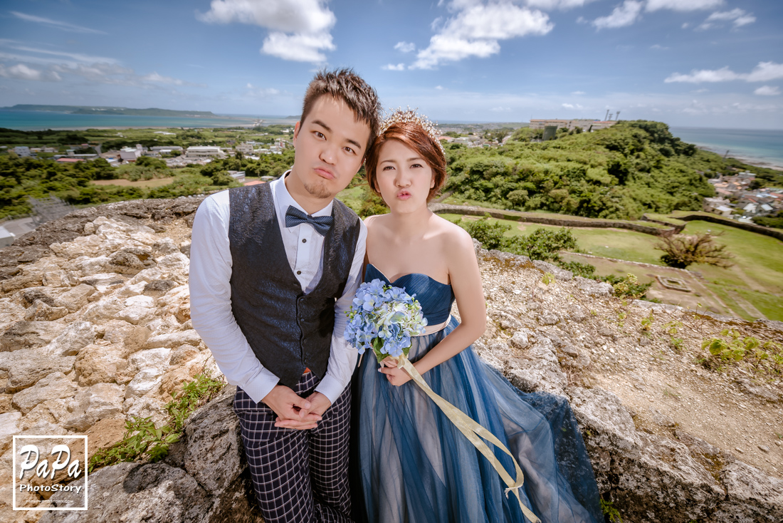 PAPA-PHOTO 沖繩自助婚紗,美國村,勝連城跡,伊計島,ESTINATE HOTEL,海中道路