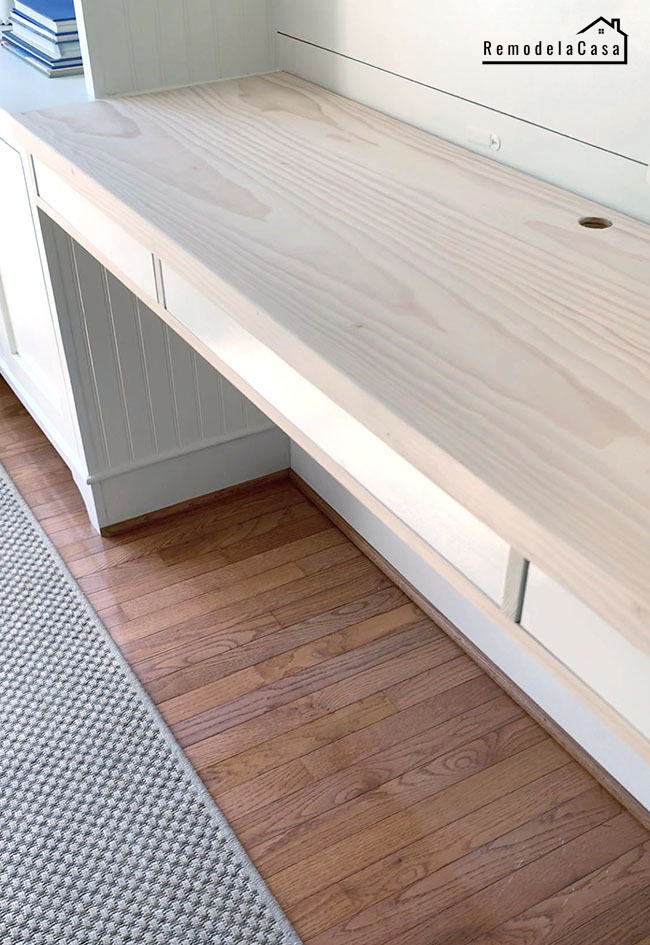 DIY Builtin Desk Remodelando la Casa