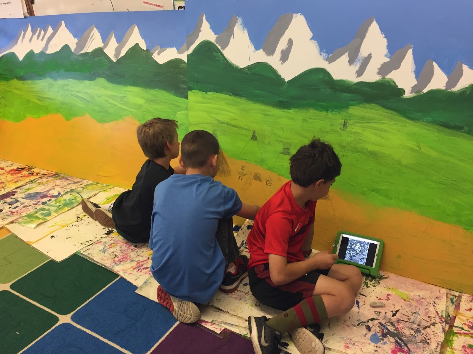 small batch art 4th grade Colorado History Mural Underway
