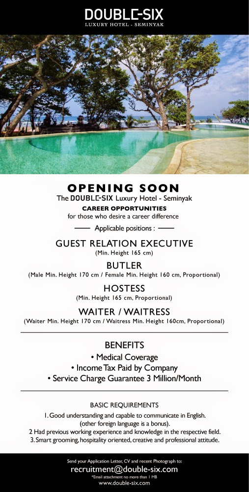 HHRMA Bali Vacancy - Double Six Luxury Hotel Bali