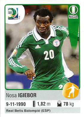 Panini 214 215 216 /& 217 Team Nigeria Confed Cup 2013 Brasilien