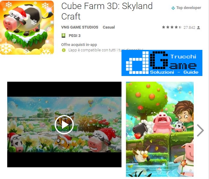 Trucchi Cube Farm 3D: Skyland Craft Mod Apk Android v1.1.255a 