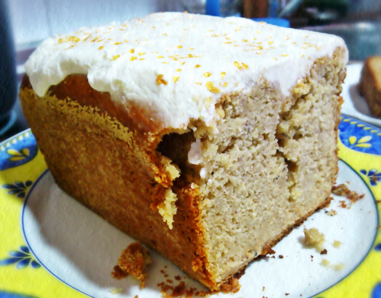 Piti Kukkua Baking Kiwi Loaf with Cream Cheese & Lime Topping