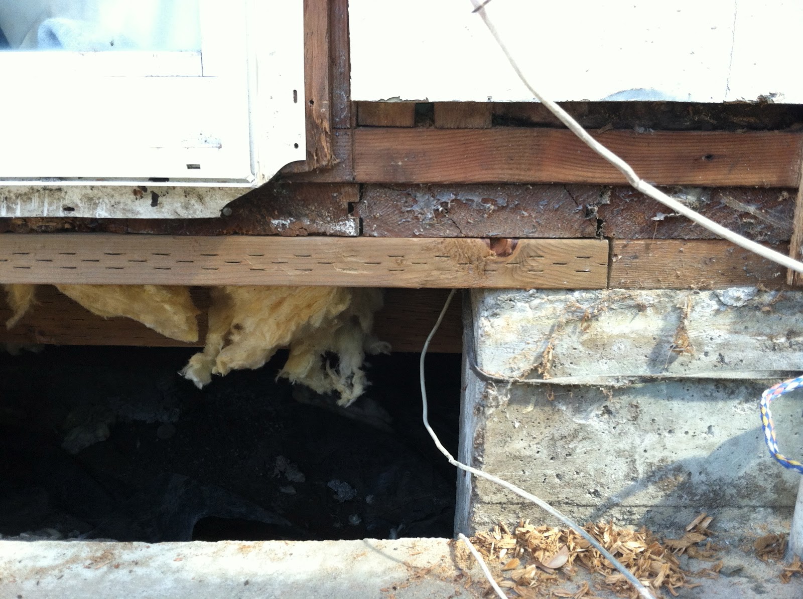 Consider It Done Construction Dry Rot Damage Under Sliding Glass Door