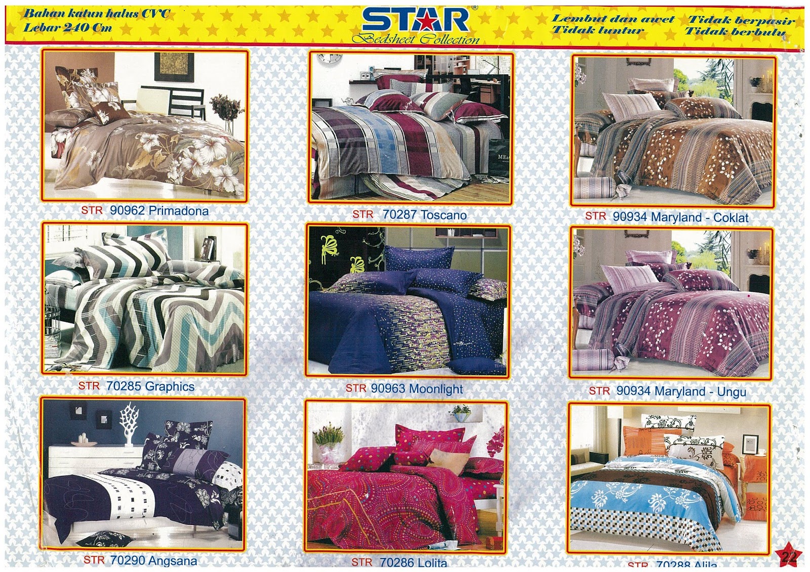 GROSIR BEDCOVER JAKARTA Harga Sprei + Bedcover Motif Dewasa