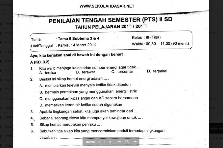 soal bahasa arab