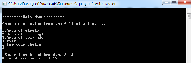 The correct place for easy learning....: C switch statement