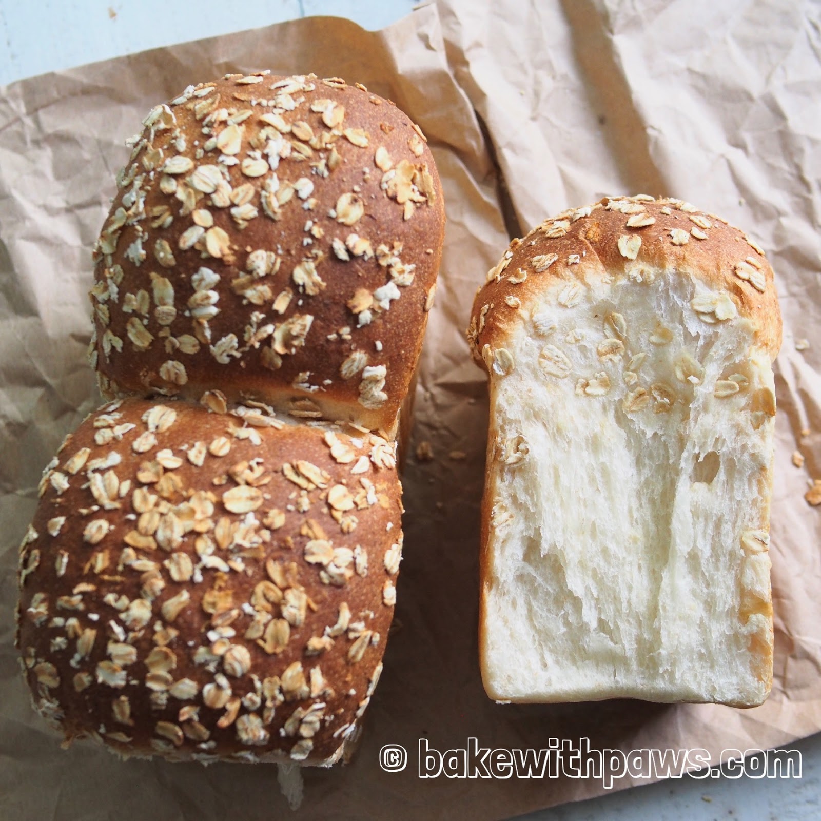 Oat Porridge Soft Sourdough Bread BAKE WITH PAWS