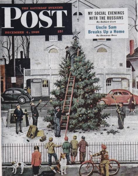 American Christmas: 1949 Saturday Evening Post Norman Rockwell cover