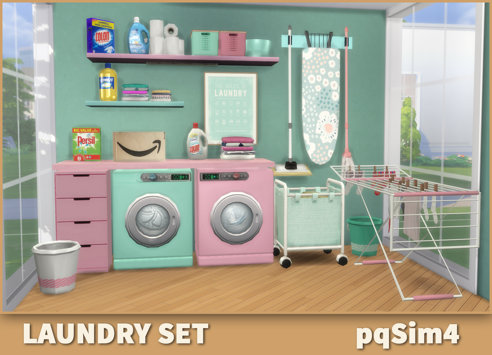 Laundry Set. The Sims 4 Custom Content.