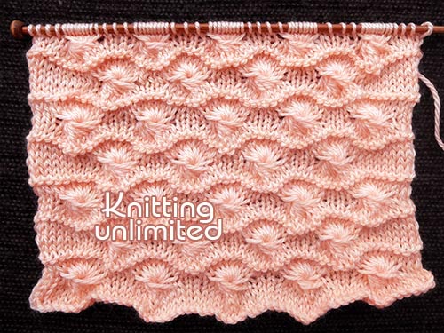 Knit Dahlia Flower Stitch