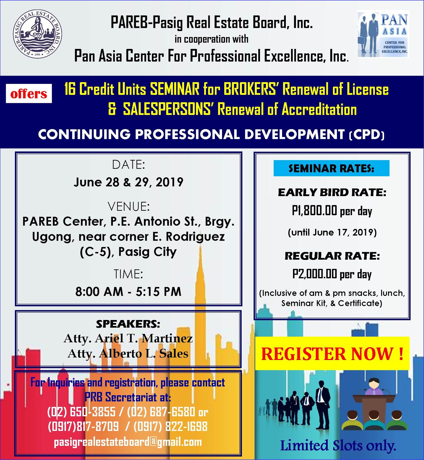 real estate seminars and education CPD Seminar for Real Estate Brokers