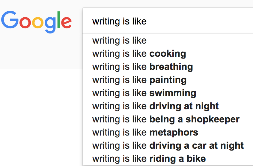 Writing About Writing (And Occasionally Some Writing): Metaphors about