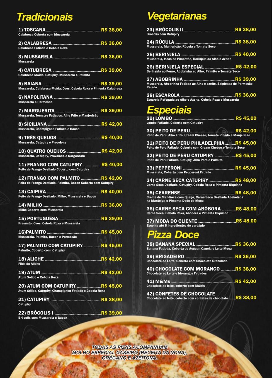 Cardápio Pizza