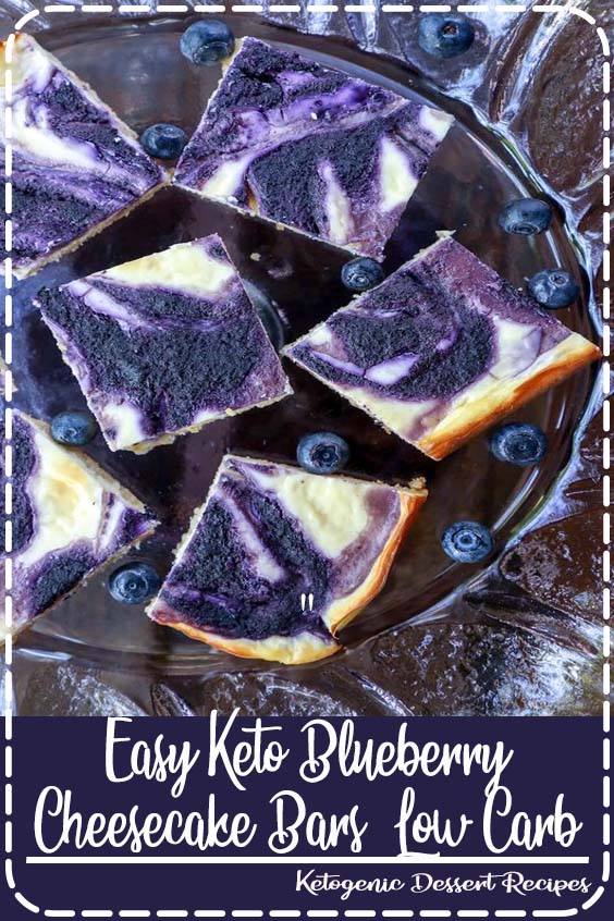 " Easy Keto Blueberry Cheesecake Bars Low Carb" Villette Archambault