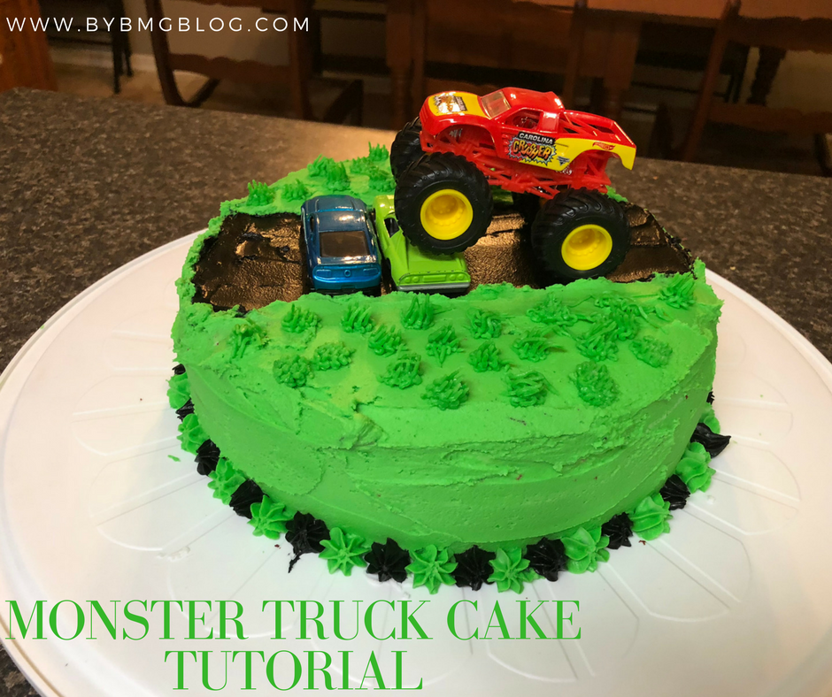 Bybmg Two Layer Monster Truck Birthday Cake Tutorial Bybmg Two Layer Monster Truck Birthday Cake Tutorial