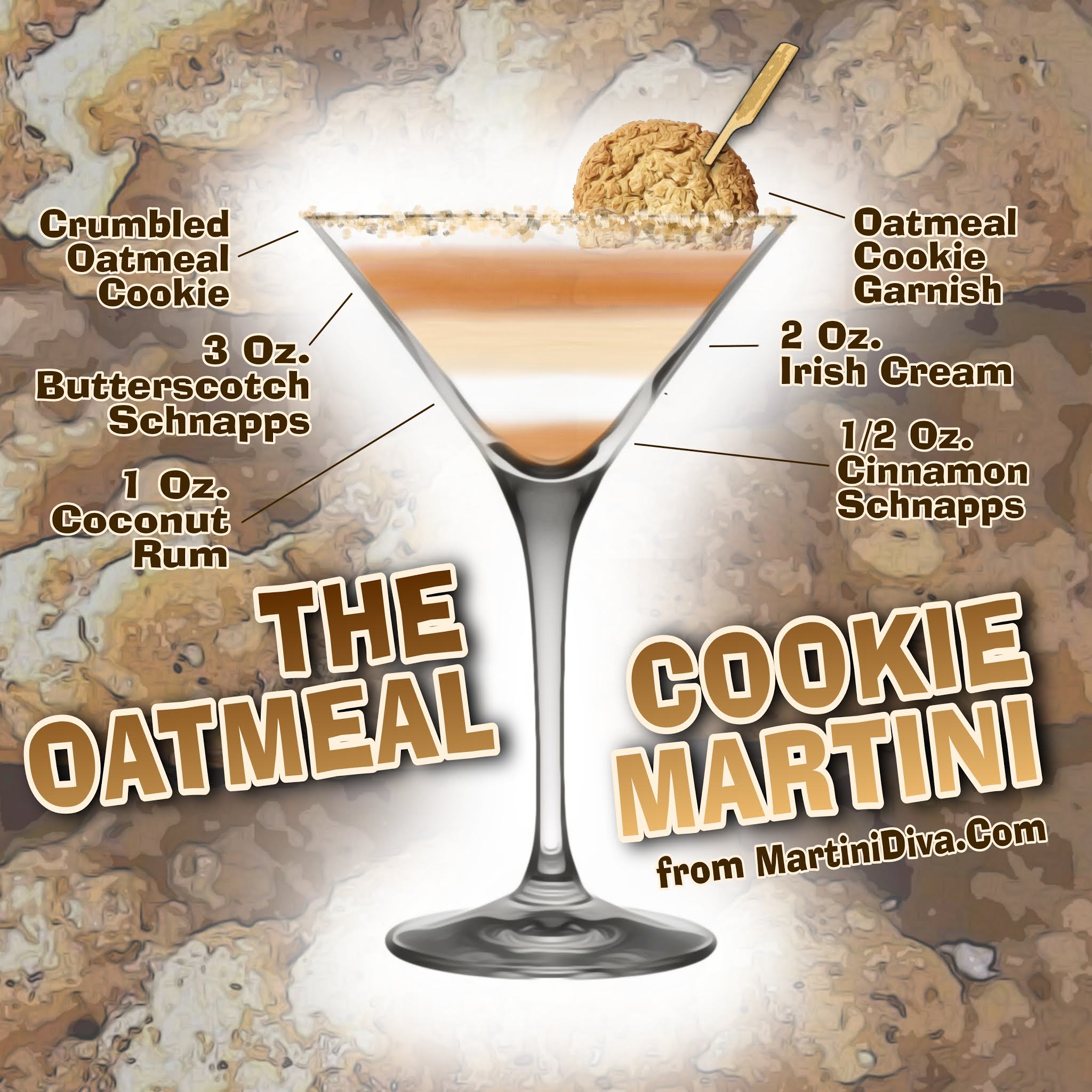 The MARTINI DIVA OATMEAL COOKIE MARTINI