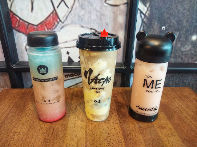 Over The Rainbow Soda, Cream Cheese Milktea and For Me Strawberry