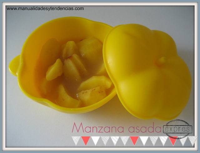 Receta manzana asada microondas / Baked apple recipe microwave / Pomme roti au micro ondes