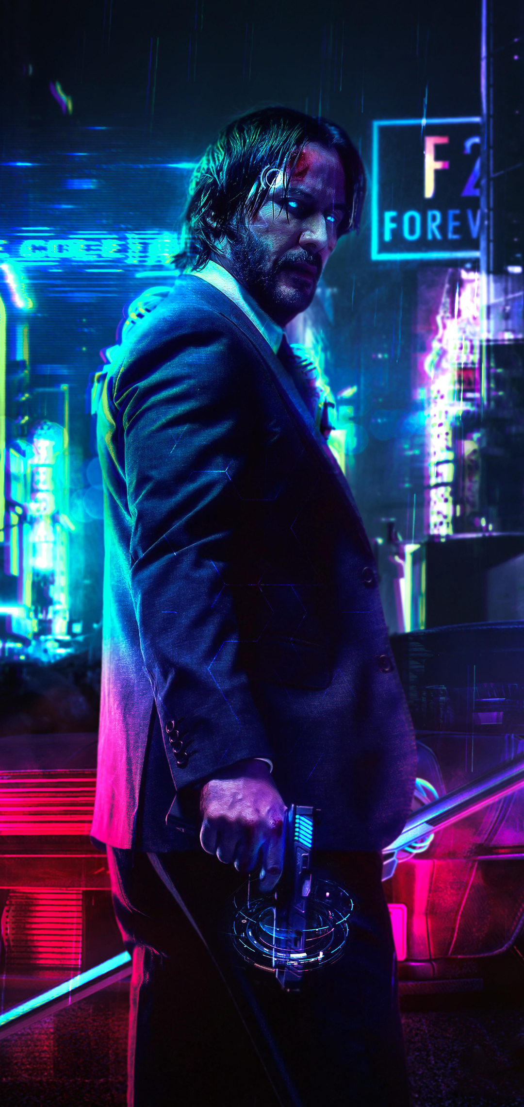 Keanu Reeves Cyberpunk 2077 FanArt Mobile Wallpaper HD