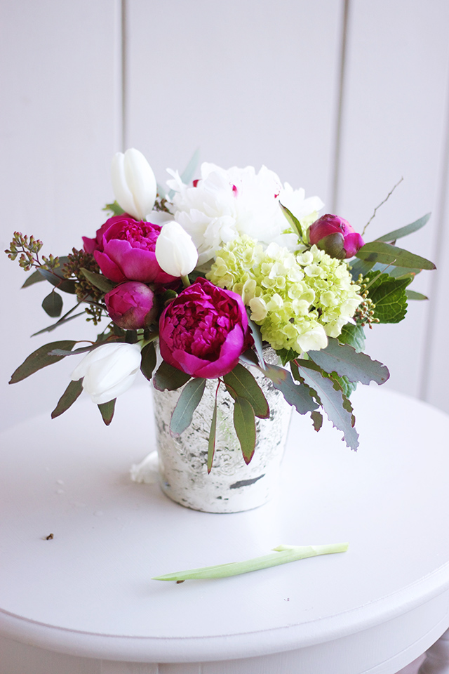 Holiday Flower Arrangement Centerpiece Vintage Feed Shack