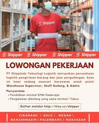 Pt Shippindo Teknologi Logistik Shipper Buka Lowongan Kerja Untuk Lulusan Sma Sederajat Portal Kalbar