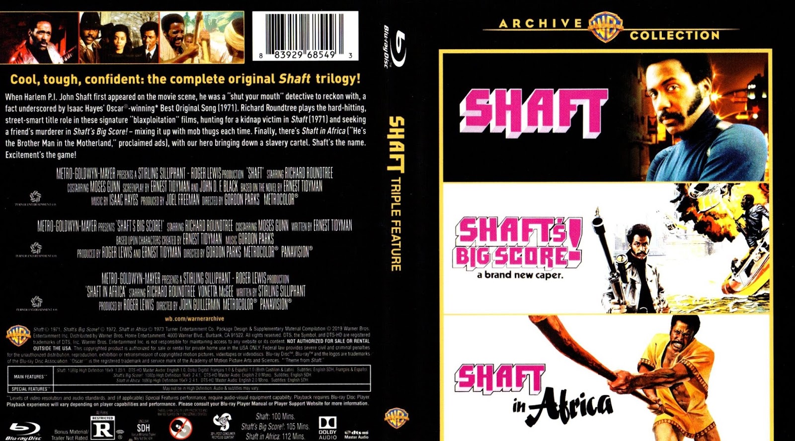 Shaft Triple Feature (Shaft, Shaft's Big Score, and Shaft in Africa