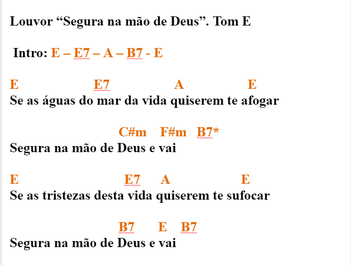 “Segura na mão de Deus”. Letra, cifra e vídeo. BUSK BÍBLIA