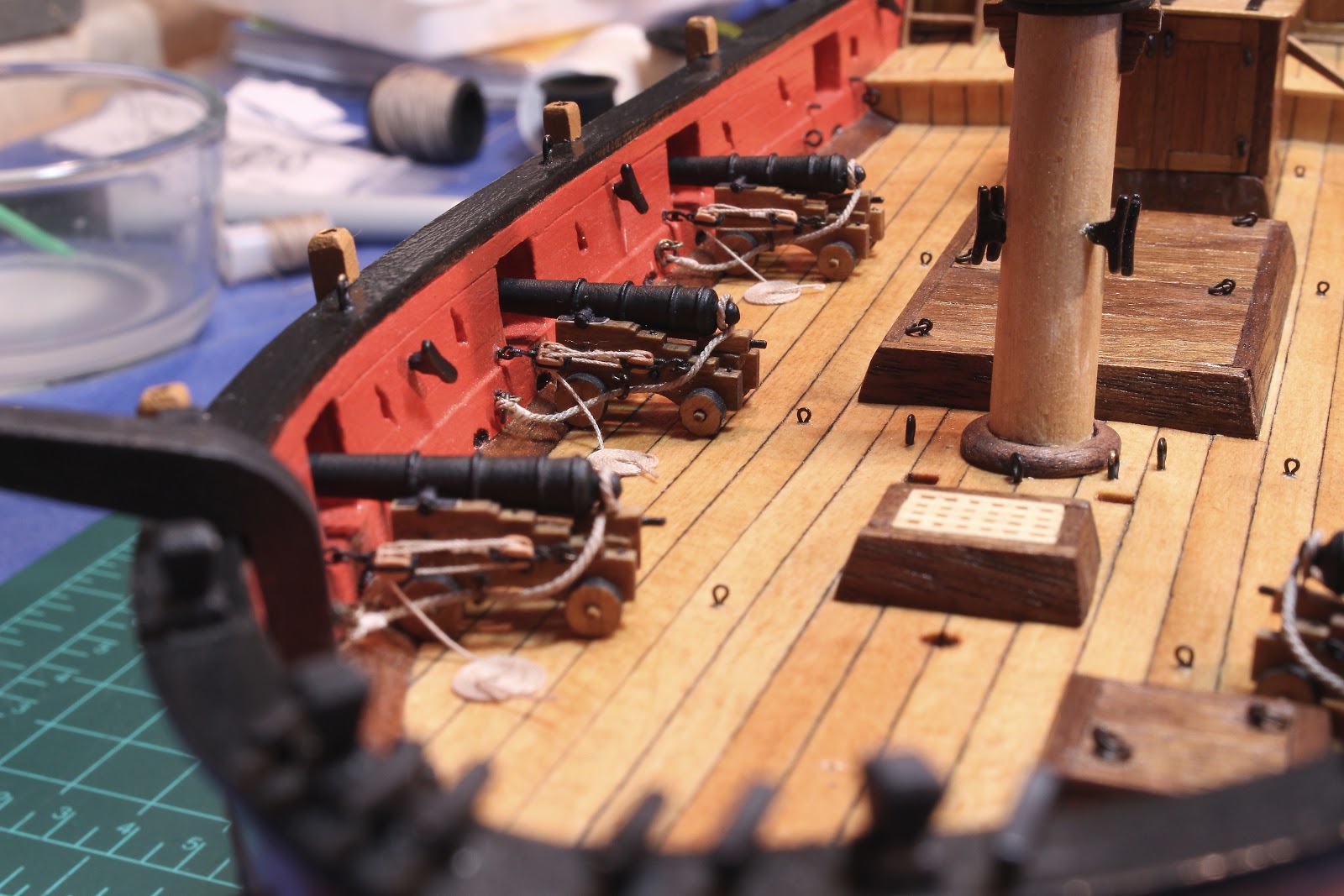 Armed Virginia Sloop 1768 11. - Guns and Carriages rigging finished ...