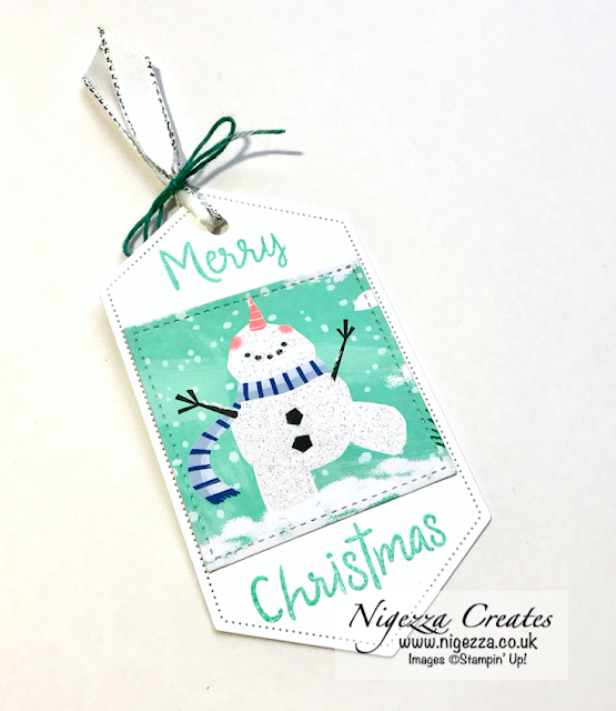 Nigezza Creates With Stampin Up!  Let is Snow DSP Quick Tags