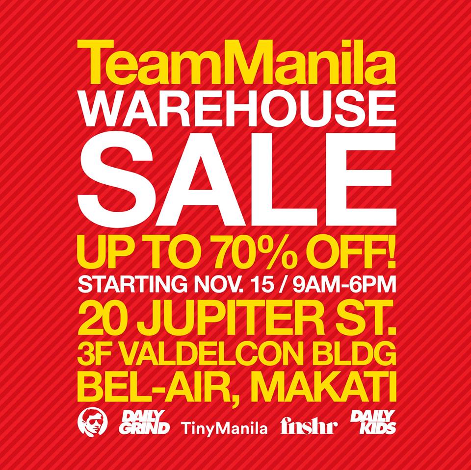 Manila Shopper Team Manila Warehouse Sale NovDec 2016