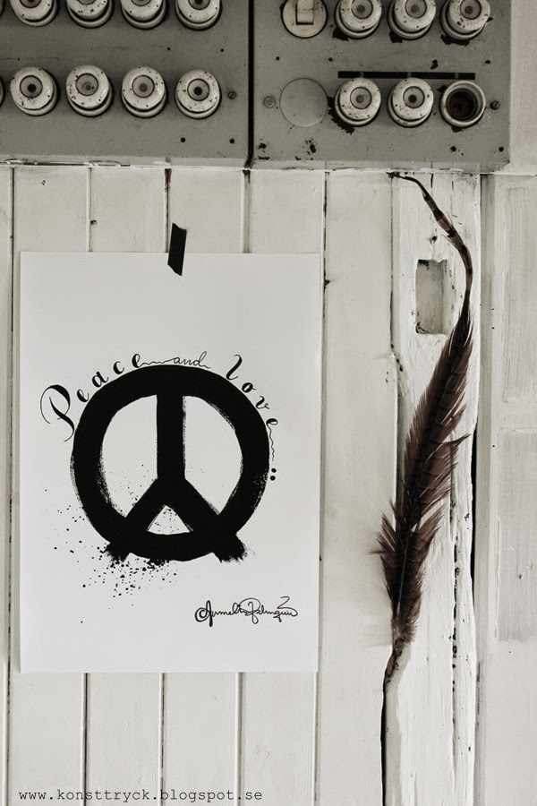 peace artprint, konsttryck, artprints, poster, svartvit tavla, svartvita motiv, 