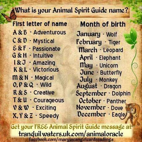 PopQuizfFunPalace: What is your Animal spirit guide name?