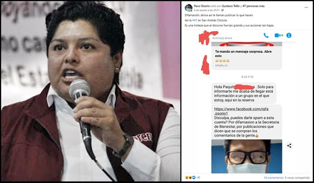 Karina Pérez Popoca ordena a sus trabajadores denunciar y bloquear cuentas de Facebook que la critican 