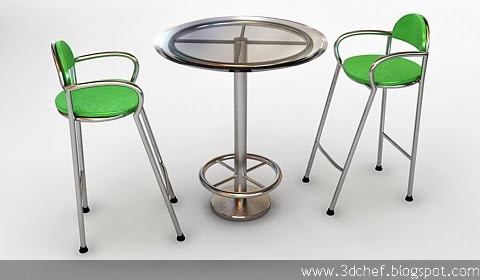 free 3d model cafetaria chair