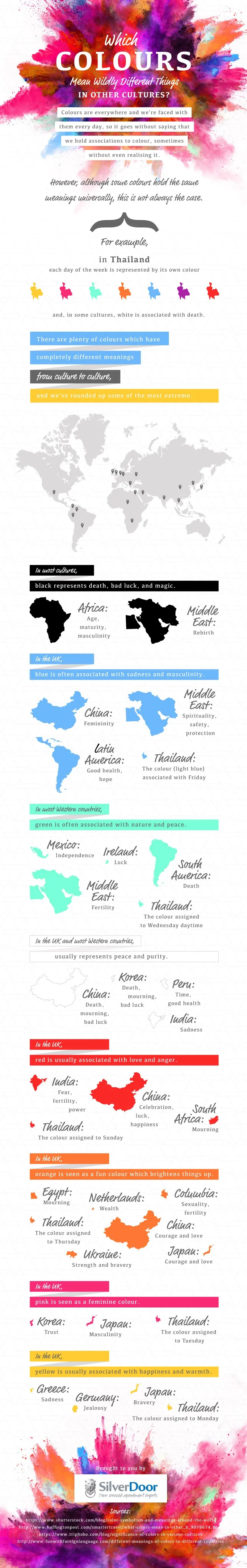Which Colours Mean Wildly Different Things In Other Cultures? - #Infographic