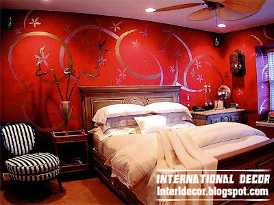 sensual red interior bedroom design ideas, red bedroom paints