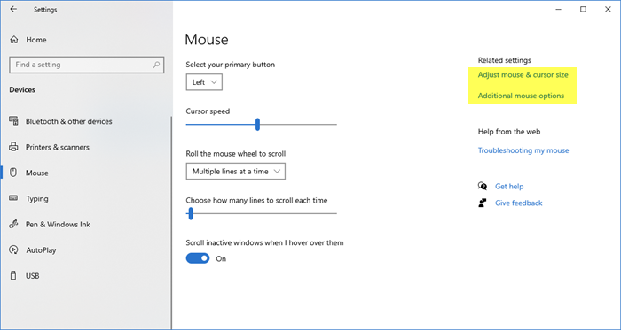 Cambiar la velocidad de desplazamiento del mouse