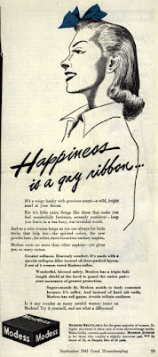 Modess -- Happiness is a gay ribbon