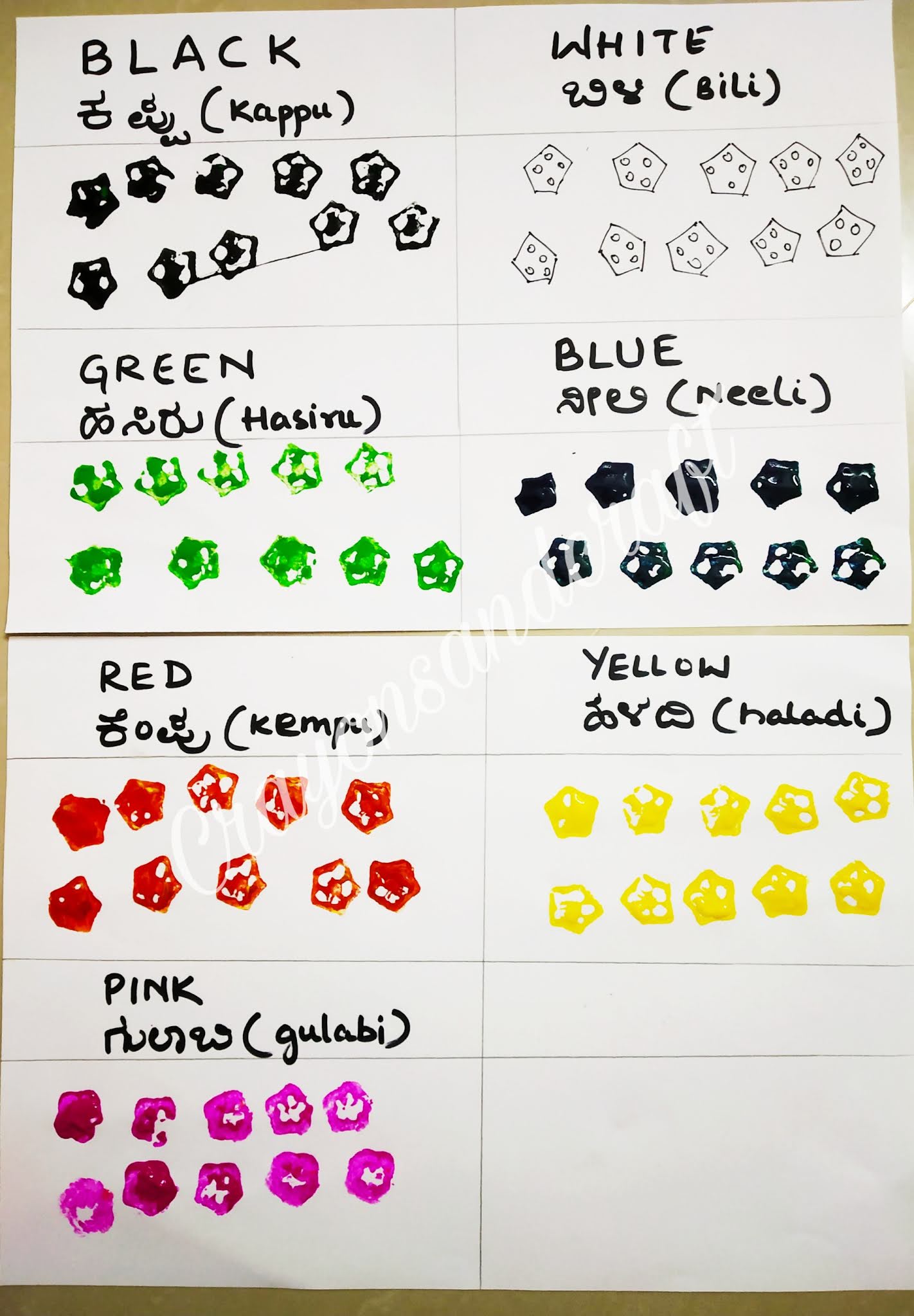 Crayons and Craft: Learn Colour names