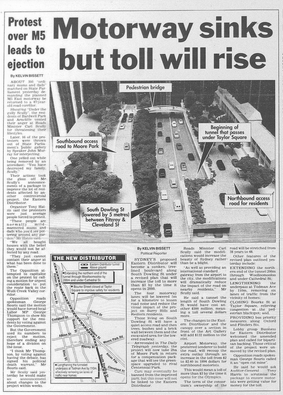 Fab Sydney Flashbacks 1997 Plans for the Eastern Distributor are unveiled