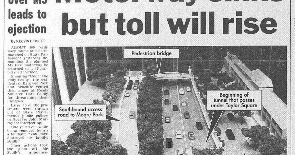 Fab Sydney Flashbacks 1997 Plans for the Eastern Distributor are unveiled