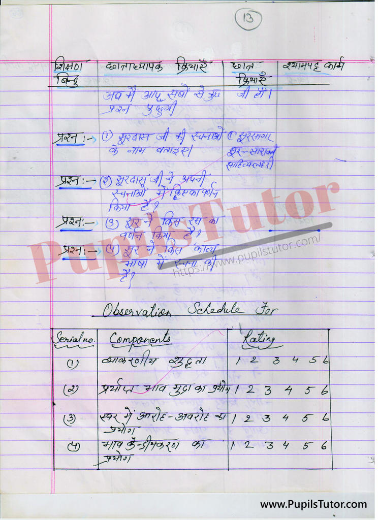 Surdas Lesson Plan in Hindi for B.Ed/DELED | सूरदास पाठ योजना Surdas ka jeevan par unke kavya ki visheshtao par Lesson Plan in Hindi for B.Ed and DELED