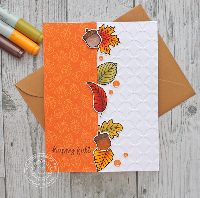 Sunny Studio Stamps: Woodsy Autumn Beautiful Autumn Elegant Leaves Fall Themed Card by Vanessa Menhorn Sunny Studio Stamps: Woodsy Autumn Beautiful Autumn Elegant Leaves Fall Themed Card by Vanessa Menhorn