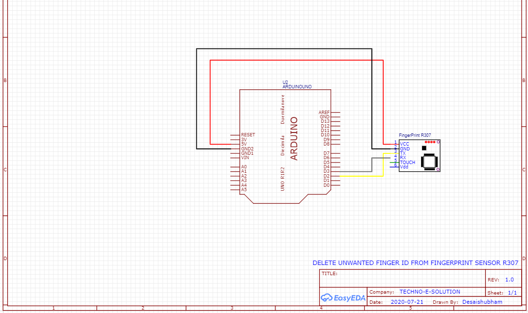 Fingerprint Biometrics Circuit Diagram