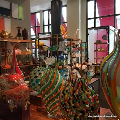 colorful glass items at Gump's in San Francisco, California