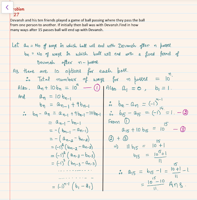 Maths problems : Solution to problem 1