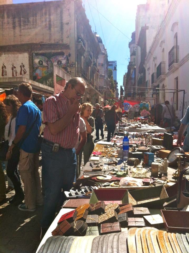 Stalls in San Telmo Market, Buenos Aires